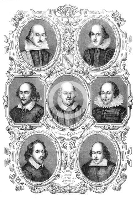 Portraits of Shakspeare, 1864. Creator: Unknown.