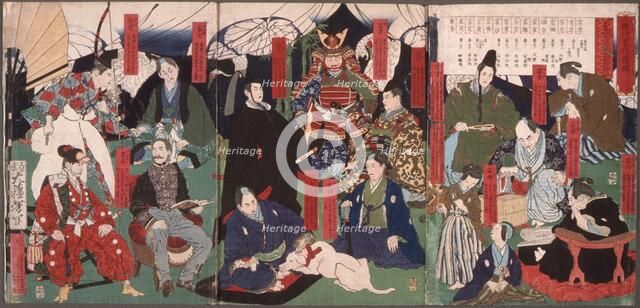 Portraits of the Tokugawa Rulers, 1878. Creator: Tsukioka Yoshitoshi.