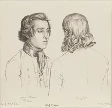 Portraits of Wilhelm Völcker and Ludwig Dörr, 1825-1828. Creator: Gerhard Wilhelm von Reutern