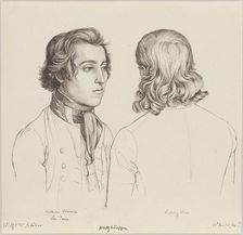 Portraits of Wilhelm Völcker and Ludwig Dörr, 1825-1828. Creator: Gerhard Wilhelm von Reutern