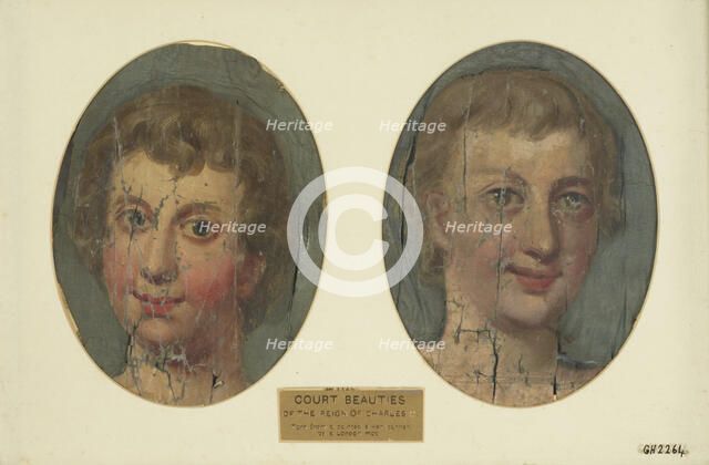 Portraits on silk, c.1680. Creator: Unknown.