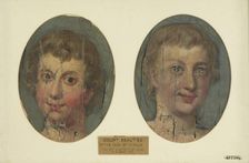 Portraits on silk, c.1680. Creator: Unknown