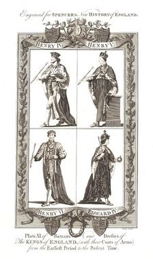 Portraits and Dresses of The Kings of England with coats of Arms, 1784 Artist: Webley and Scott Ltd