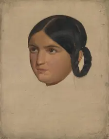 Portrat Study of Mariuccia, 1842. Creator: Adolph Tidemand