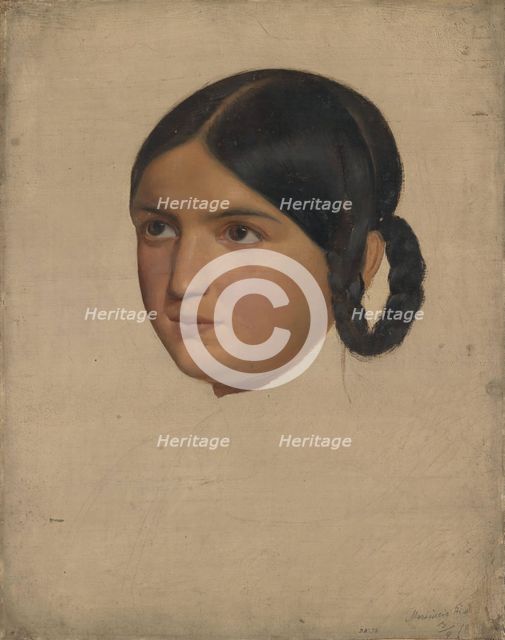 Portrat Study of Mariuccia, 1842. Creator: Adolph Tidemand.
