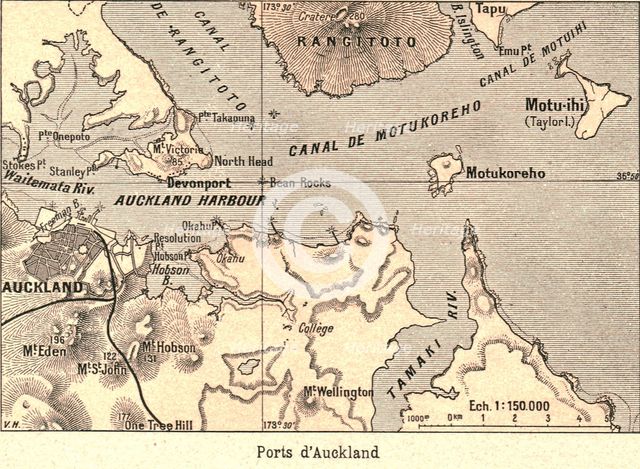 ''Ports d'Auckland; Les Terres Du Pacifique', 1914. Creator: Unknown.