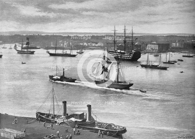 'Portsmouth Harbour', c1896. Artist: Alfred John West.