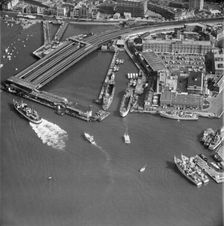 Portsmouth Harbour Railway Station, Hampshire, 1968. Artist: Aerofilms