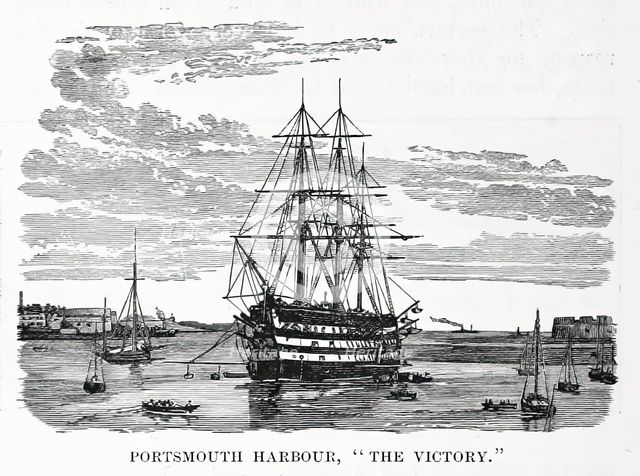 Portsmouth Harbour, "The Victory", 1892.  Creator: Unknown.