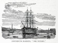 Portsmouth Harbour, "The Victory", 1892. Creator: Unknown