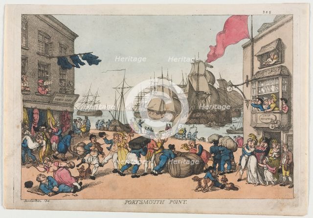 Portsmouth Point, 1814. Creator: Thomas Rowlandson (British, 1756-1827).