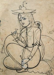 Portuguese Woman Drinking Wine, c1725. Creator: Unknown