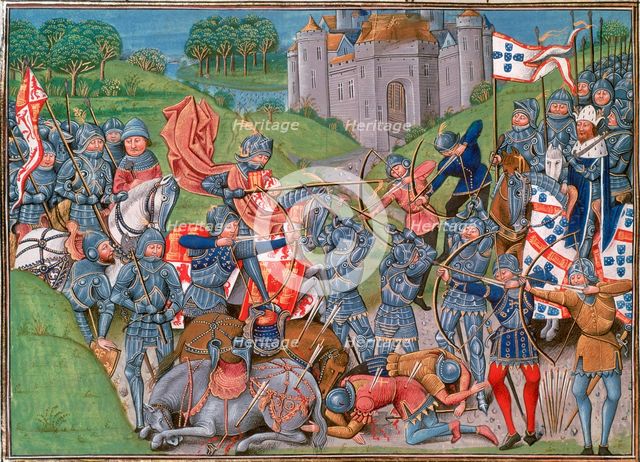Portuguese and English defeat French vanguard of the King of Castille, c1415-c1500. Creator: Unknown.