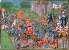 Portuguese and English defeat French vanguard of the King of Castille, c1415-c1500. Creator: Unknown