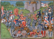 Portuguese and English defeat French vanguard of the King of Castille, c1415-c1500. Creator: Unknown