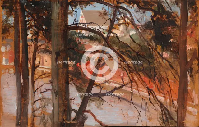 Porvoo Seen from Näsinmäki Hill, 1898. Creator: Albert Edelfelt.