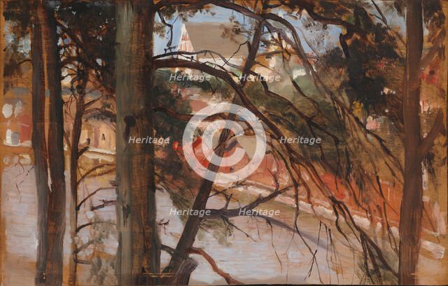 Porvoo Seen from Näsinmäki Hill, 1898. Creator: Albert Edelfelt.