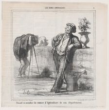 Posant en membre du comice d'Agriculture de son département, 1865. Creator: Honore Daumier