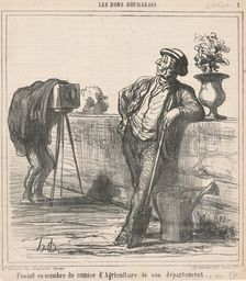 Posant en membre du comice d'Agriculture de son département, 1865. Creator: Honore Daumier