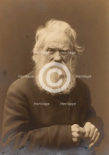 Posed portrait of an old man, Landskrona, Sweden, 1910. Creator: Unknown.