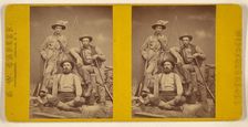 Posed portrait of three farmers, about 1870. Creator: George W Carter