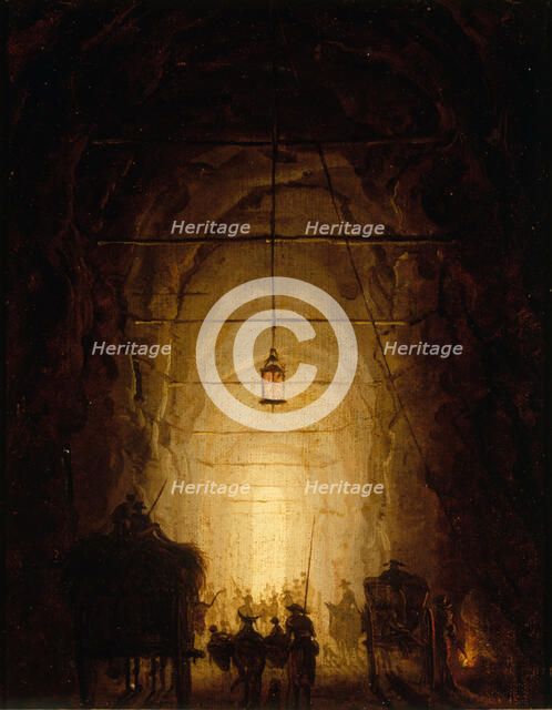 Posillipo Cave, between 1760 and 1761. Creators: Hubert Robert, Francois-Marius Granet.