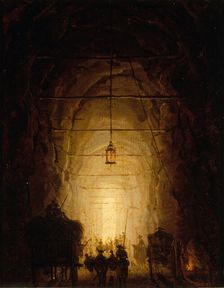 Posillipo Cave, between 1760 and 1761. Creators: Hubert Robert, Francois-Marius Granet