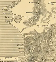 Positions of ANZAC forces on the Gallipoli peninsula in Turkey, First World War, July 1915, (c1920). Creator: Unknown