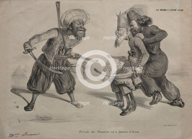 Positions of Power on the Question of the Orient, 1839. Creator: Benjamin (Benjamin Roubaud) (French, 1811-1847); Aubert & Cie.