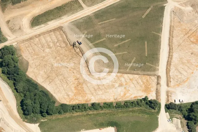 Possible Prehistoric or Roman settlement near Witney, Oxfordshire, 2018. Creator: Historic England Staff Photographer.