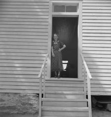 Possibly: Conversation among members of congregation, Wheeley's Church, Gordonton, N Carolina, 1939. Creator: Dorothea Lange