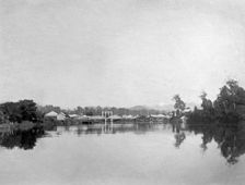 Possibly Coomera River rail bridge, Canungra township, 1888. Creator: Robert Augustus Henry L'Estrange