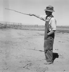 Possibly: Chris Ament, German-Russian dry land wheat farmer, who survived...Columbia Basin, 1939. Creator: Dorothea Lange