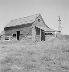 Possibly: Close-up view of abandoned dry land farmhouse in Columbian Basin, Washington, 1939. Creator: Dorothea Lange