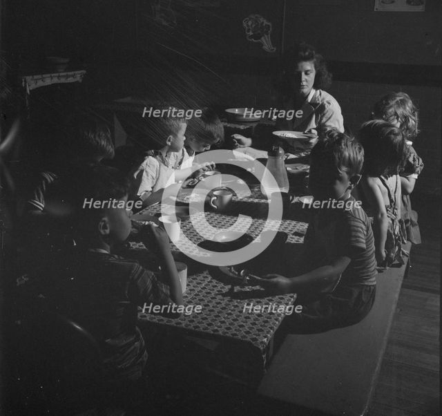 Possibly: A child care center, opened September 15, 1942..., New Britain, Connecticut, 1943. Creator: Gordon Parks.