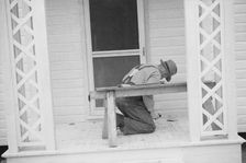 Possibly: Briar Patch Project, Carpenter at work, Eatonton, Georgia, 1936. Creator: Walker Evans