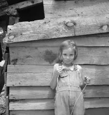 Possibly: Eight year old daughter who helps...tobacco..., Granville County, North Carolina, 1939. Creator: Dorothea Lange