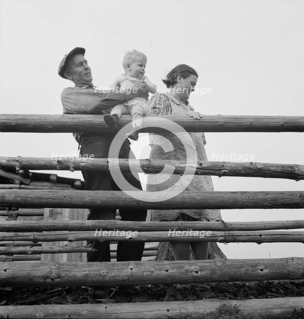 Possibly: Farm family in the cut-over land, Priest River Valley, Bonner County, Idaho, 1939. Creator: Dorothea Lange.