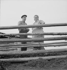 Possibly: Farm family in the cut-over land, Priest River Valley, Bonner County, Idaho, 1939. Creator: Dorothea Lange