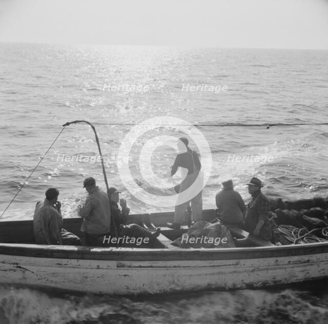 Possibly: On board the fishing boat Alden, out of Glocester, Massachusetts, 1943. Creator: Gordon Parks.