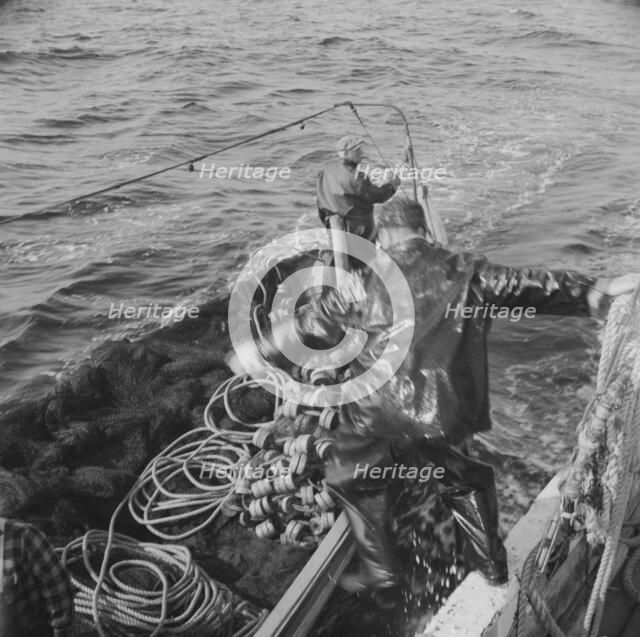 Possibly: On board the fishing boat Alden, out of Glocester, Massachusetts, 1943. Creator: Gordon Parks.