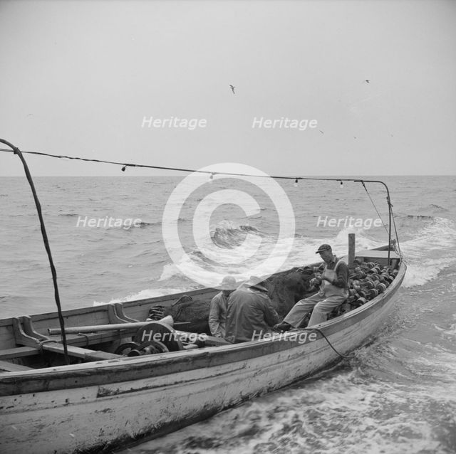 Possibly: On board the fishing boat Alden, out of Glocester, Massachusetts, 1943. Creator: Gordon Parks.