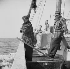 Possibly: On board the fishing boat Alden, out of Gloucester, Massachusetts, 1943. Creator: Gordon Parks
