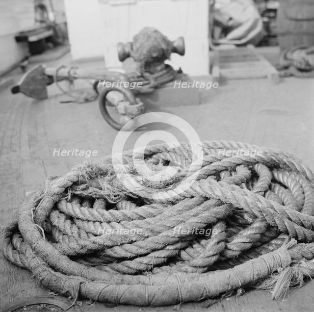 Possibly: On board the fishing boat Alden, out of Gloucester, Massachusetts, 1943. Creator: Gordon Parks.
