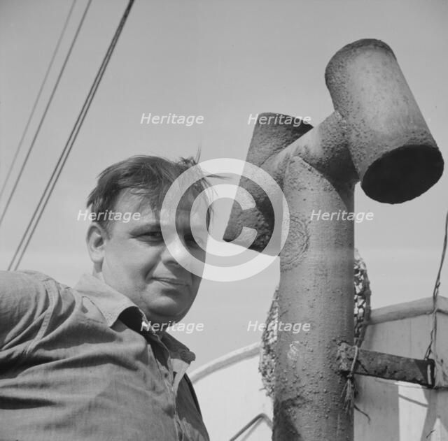 Possibly: On board the fishing boat Alden, out of Gloucester, Massachusetts, 1943. Creator: Gordon Parks.
