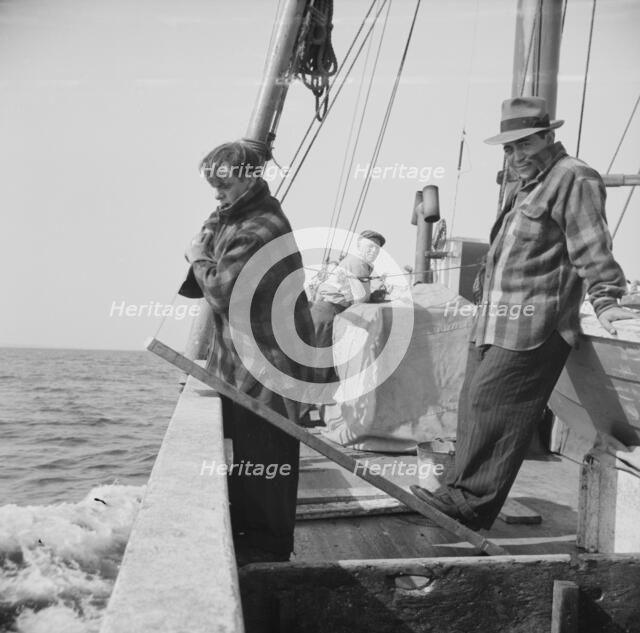 Possibly: On board the fishing boat Alden, out of Gloucester, Massachusetts, 1943. Creator: Gordon Parks.