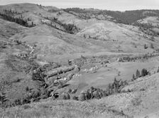 Possibly: Looking down on Ola self-help co-op mill showing the upper end..., Gem County, Idaho, 1939 Creator: Dorothea Lange