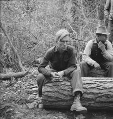 Possibly: Member of the co-op in the woods, Ola self help cooperative..., Gem County, Idaho, 1939. Creator: Dorothea Lange
