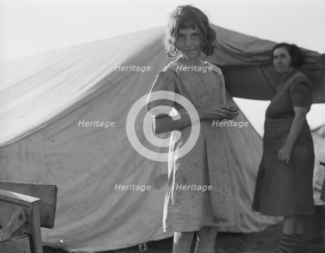 Possibly: Migratory child in camp..., Bean pickers' camp near West Stayton, Oregon, 1939. Creator: Dorothea Lange.