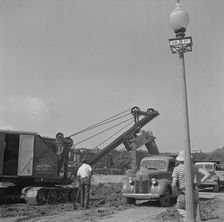Possibly: Preparing the ground for the construction of emergency buildings..., Washington, D.C, 1942 Creator: Gordon Parks